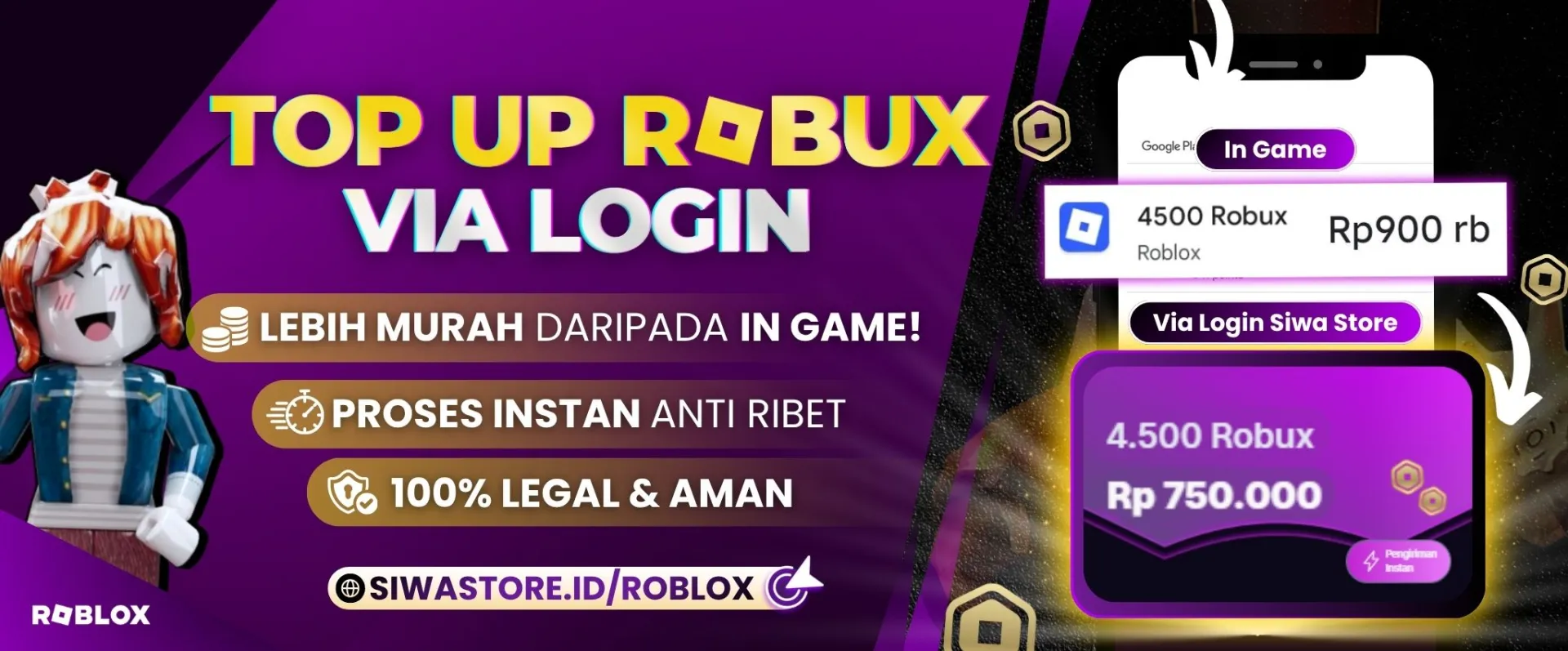 Robux via Login Murah