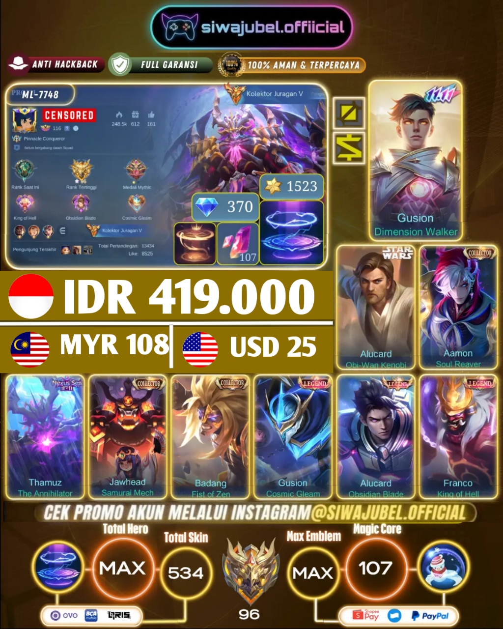 Gusion 11.11 - Amon cc